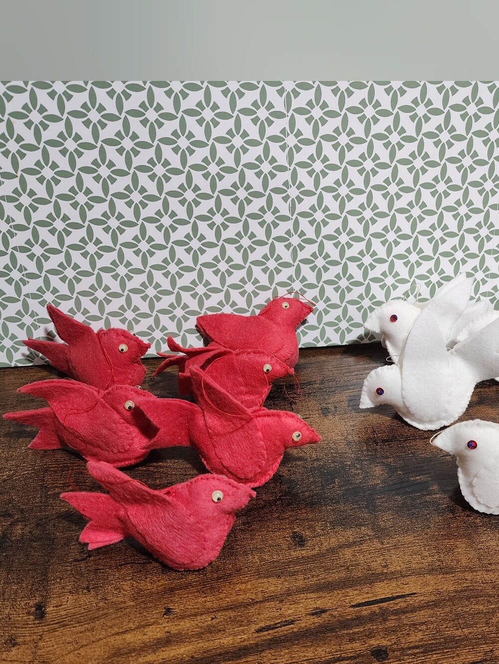 Vintage Handmade Bird Christmas Ornaments